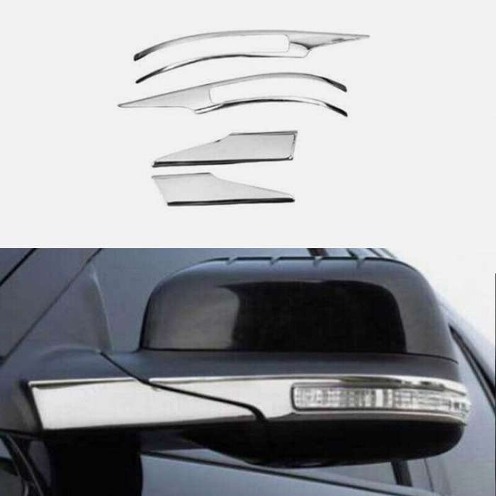 For Ford Explorer 2011-2019 Chrome Steel Rear View Side Door Mirror Strip Trim