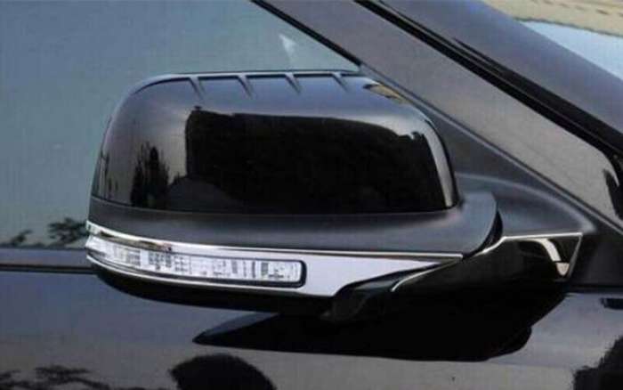 For Ford Explorer 2011-2019 Chrome Steel Rear View Side Door Mirror Strip Trim