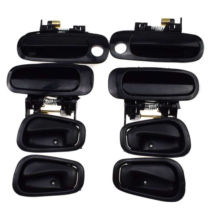 Front Rear Black Outside Black Inside Door Handle 8Pcs For Toyota Corolla 98-02
