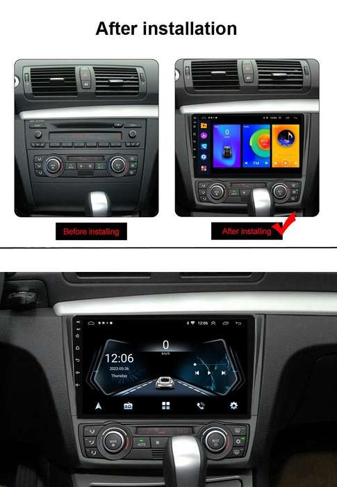 9"Android 11 GPS SatNav For BMW 1 Series E81 E82 E88 Car Stereo CarPlay HeadUnit