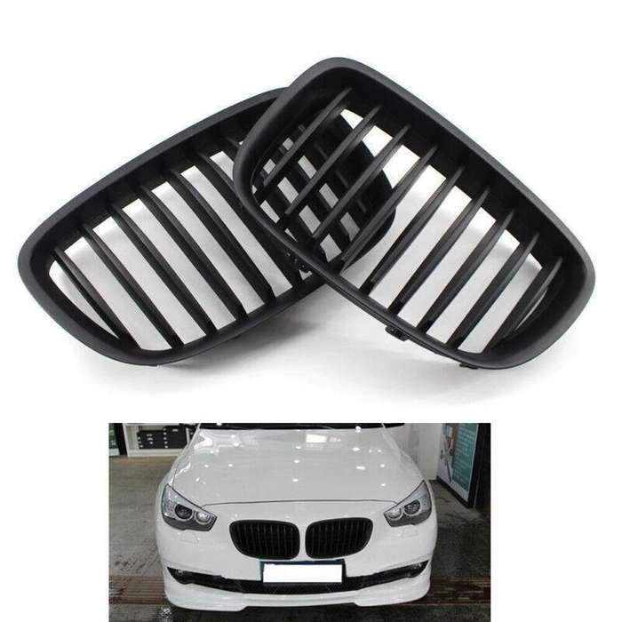 2X/Set Flat Black Front Grille fit for BMW F07 GT 5 Series 2010-2013 Mesh Grill