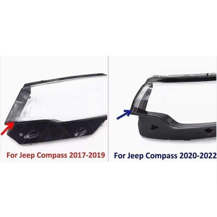 For Jeep Compass 2020 2021 2022 Left Side Headlight Headlamp Clear Lens Cover