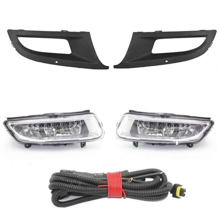 For Polo 6R Hatchback 2010-2013 Front Fog Lamp Light Cover Grille Wiring Pair