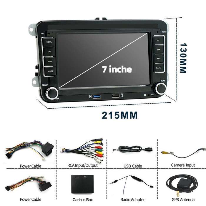 7" Car Radio For VW Transporter T5 T6 T28 T30 Android 13 CarPlay DAB+ SatNav GPS