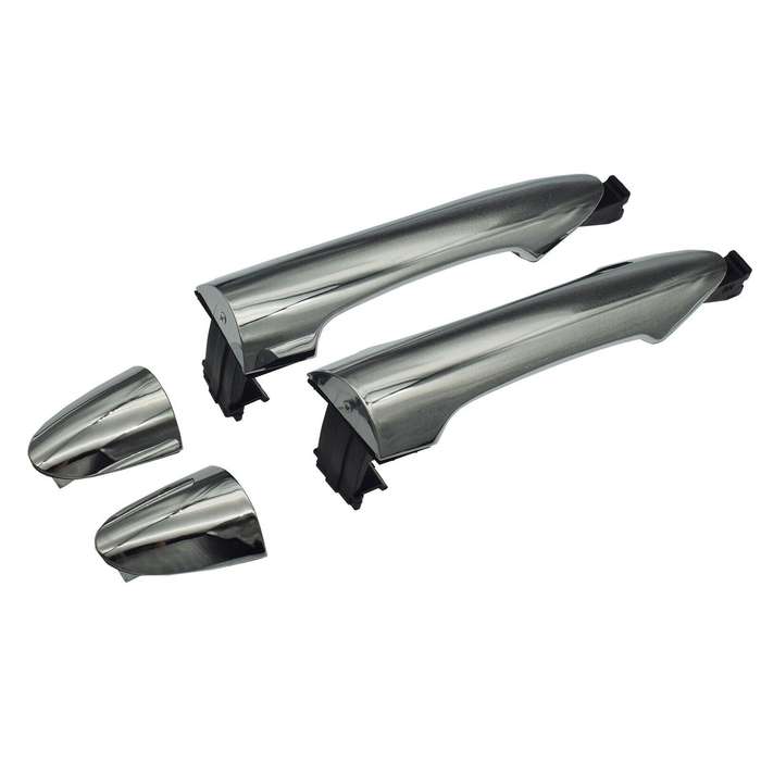 Rear Left &amp; Right Exterior Door Handles Chrome Pair For Kia Picanto 2011-2016