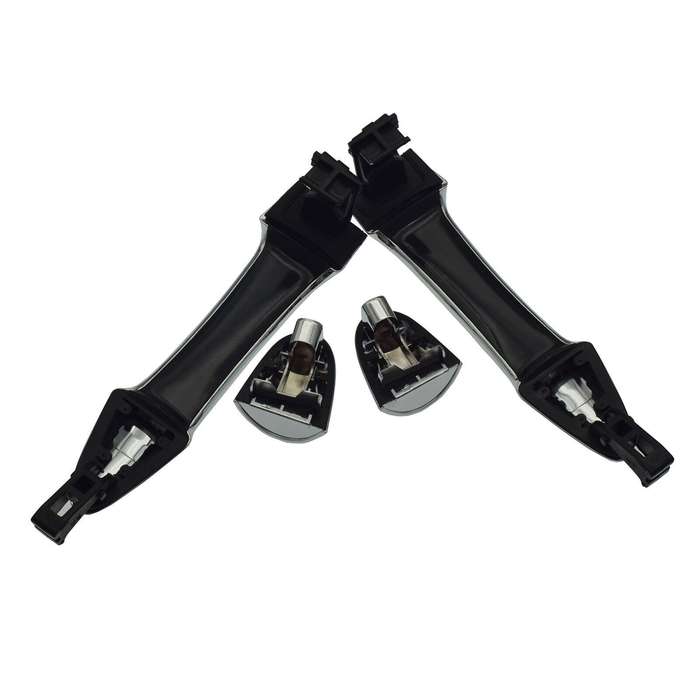 Rear Left &amp; Right Exterior Door Handles Chrome Pair For Kia Picanto 2011-2016