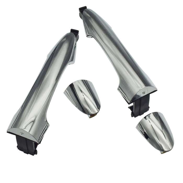 Rear Left &amp; Right Exterior Door Handles Chrome Pair For Kia Picanto 2011-2016