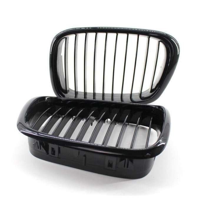 Pair of Front Kidney Grille fit for BMW E39 M5 1999-2003 5 Series Gloss Black