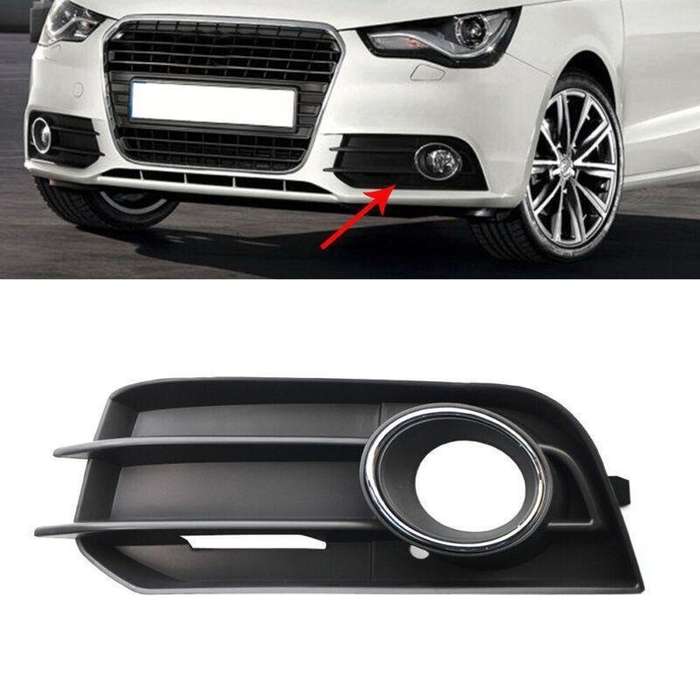 Fits for AUDI A1 2010-2014 Front Bumper Fog Light Grille Black Left Side