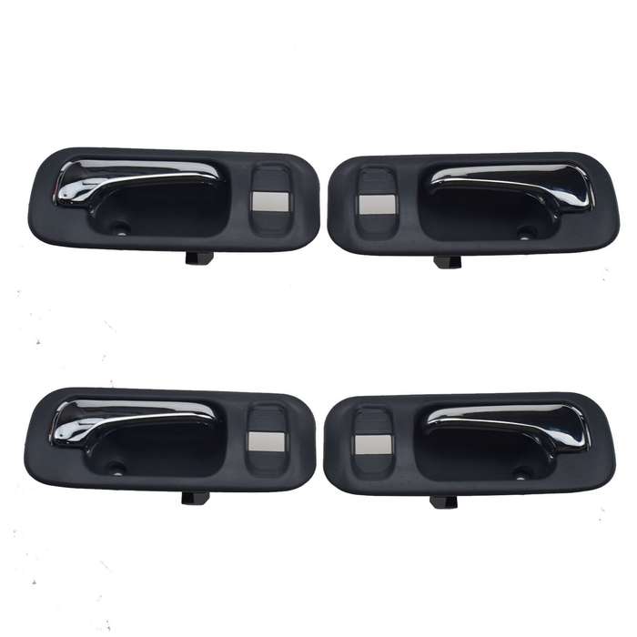 Set of 4 Chrome Inside Door Handles Gray FL FR RL RR For Honda CR-V Odyssey