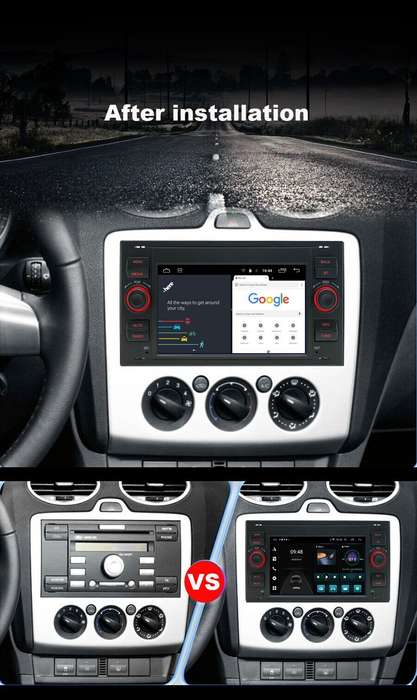 CarPlay For Ford Kuga Galaxy Focus II Android12 Autoradio GPS Navigation DAB+DSP