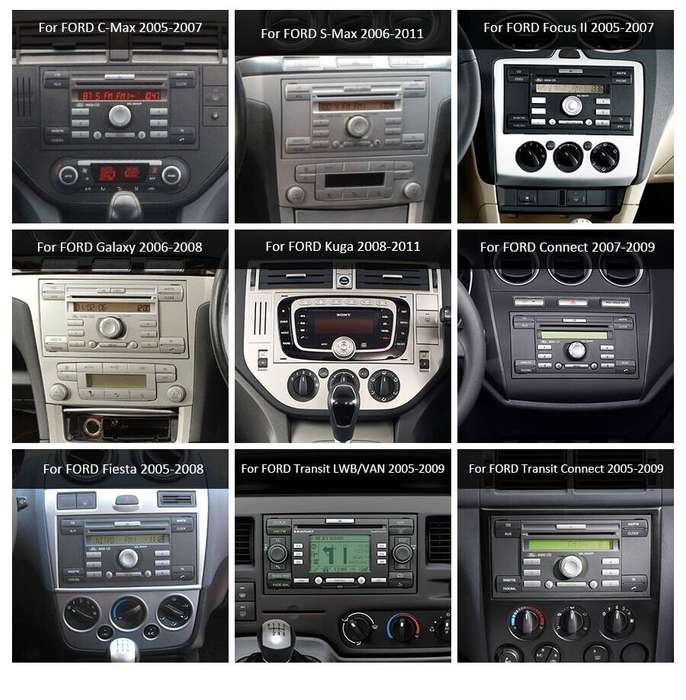 CarPlay For Ford Kuga Galaxy Focus II Android12 Autoradio GPS Navigation DAB+DSP