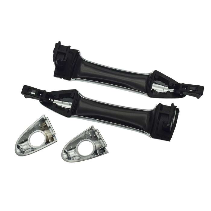Front Left &amp; Right Exterior Door Handles Chrome Pair For Kia Picanto 2011-2016