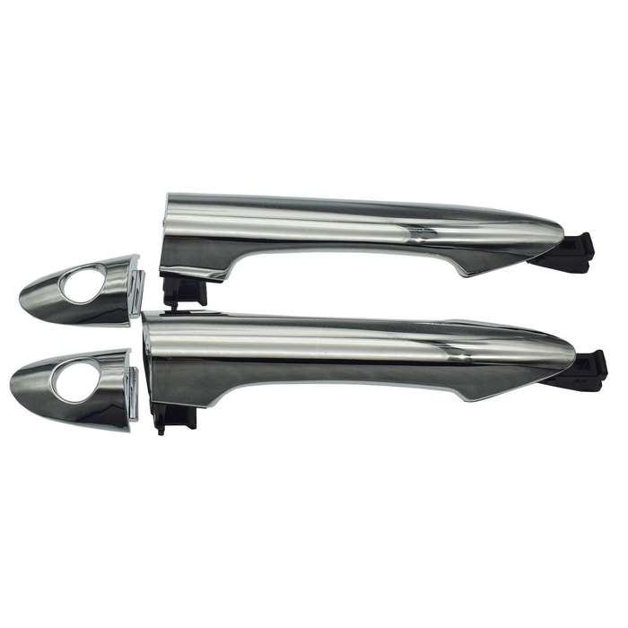 Front Left &amp; Right Exterior Door Handles Chrome Pair For Kia Picanto 2011-2016