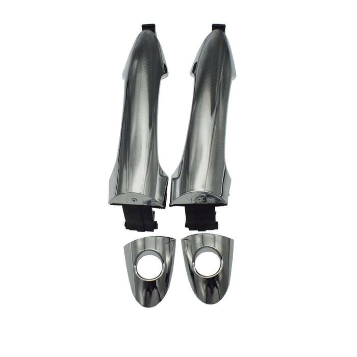 Front Left &amp; Right Exterior Door Handles Chrome Pair For Kia Picanto 2011-2016
