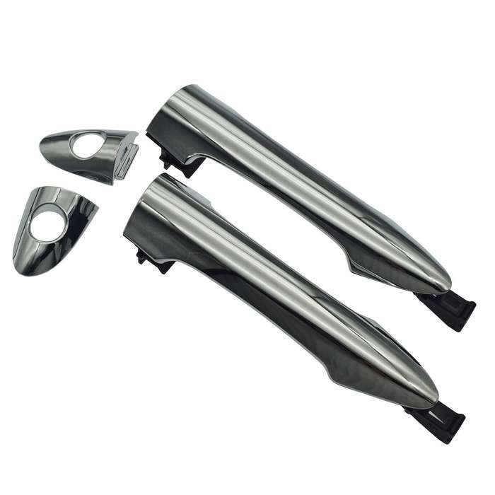 Front Left &amp; Right Exterior Door Handles Chrome Pair For Kia Picanto 2011-2016