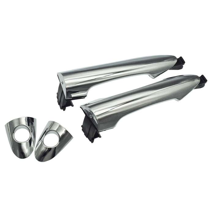 Front Left &amp; Right Exterior Door Handles Chrome Pair For Kia Picanto 2011-2016