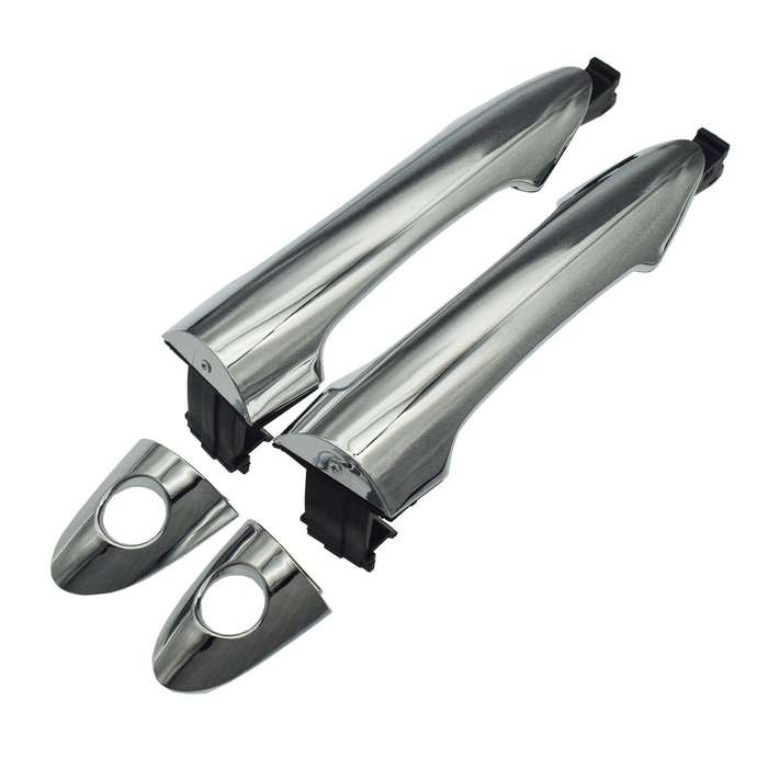 Front Left &amp; Right Exterior Door Handles Chrome Pair For Kia Picanto 2011-2016