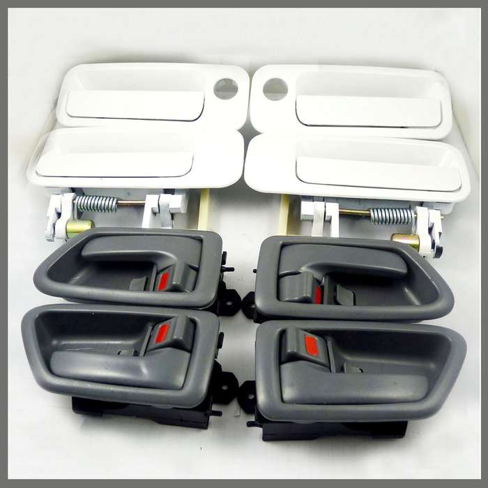 69220AA010 8pcs White Outside Gray Inside Door Handles Kit For Toyota Camry New