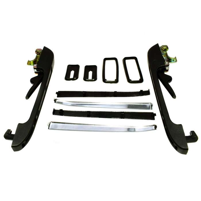 193839205 NEW 2 Pcs Door Handle Rear Left Right Outside Fit For VW Golf Jetta