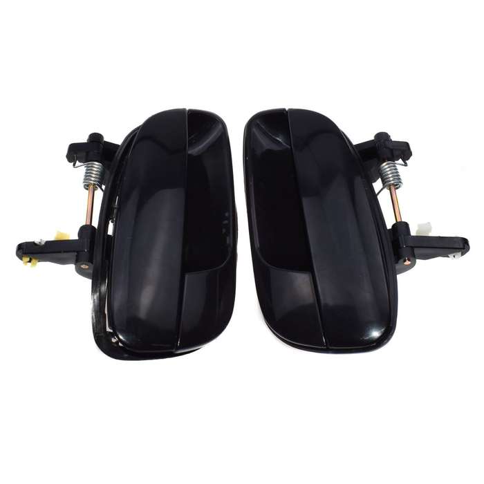 Rear Left &amp; Right Black Outer Door Handles For 2001-2005 Hyundai Elantra Smooth