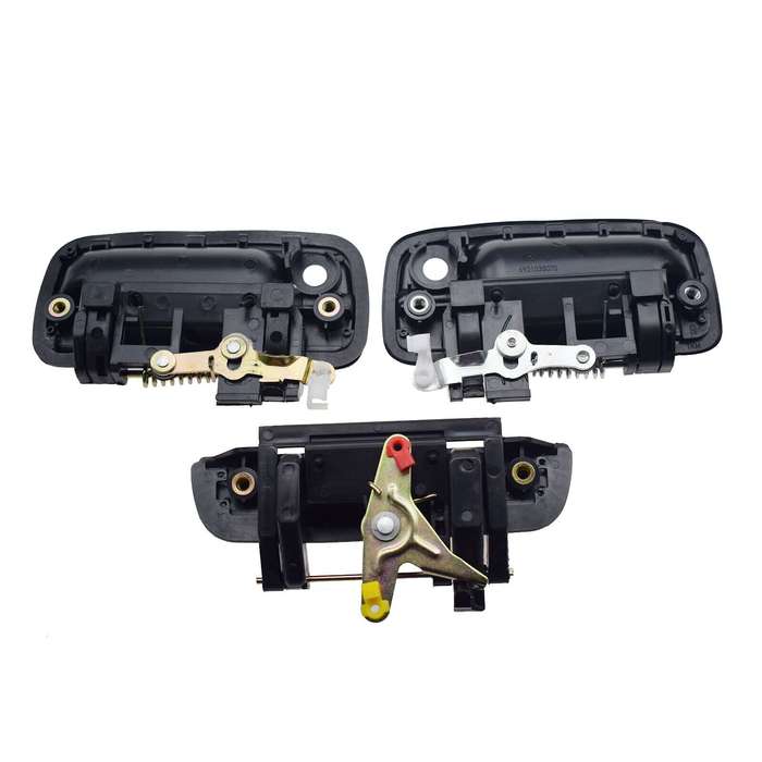 Pair Front Exterior Door Handles + Tailgate Handle For 1995-2004 Toyota Tacoma