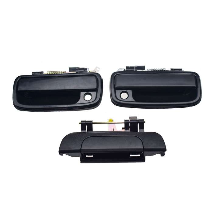 Pair Front Exterior Door Handles + Tailgate Handle For 1995-2004 Toyota Tacoma