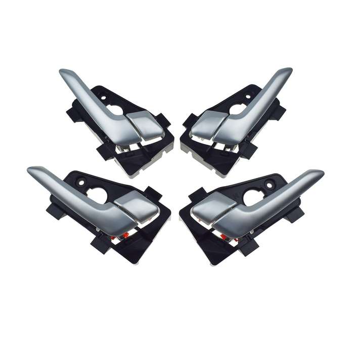 Set of 4 Interior Door Handles Silver FL FR RL RR For Kia Picanto 2011-2016