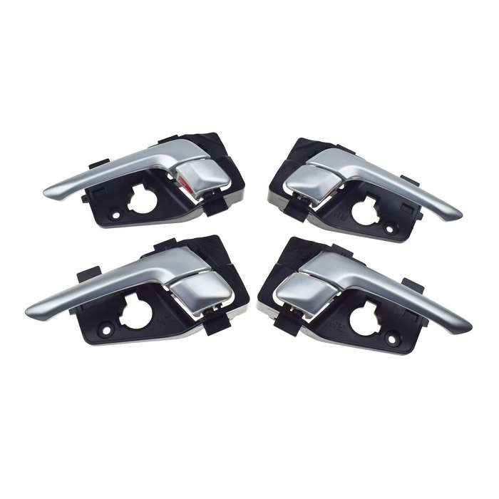 Set of 4 Interior Door Handles Silver FL FR RL RR For Kia Picanto 2011-2016