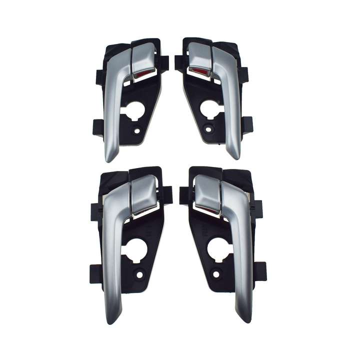 Set of 4 Interior Door Handles Silver FL FR RL RR For Kia Picanto 2011-2016