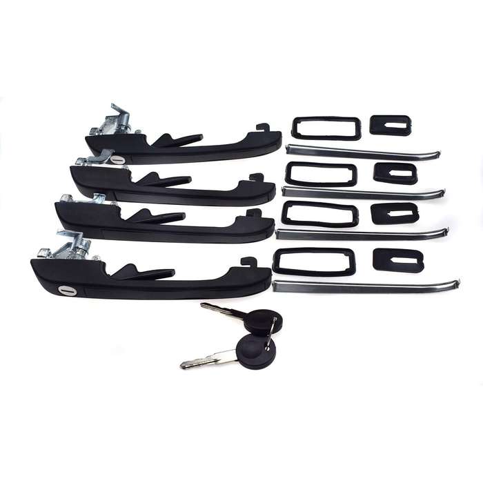 For VW Golf Jetta Rabbit Scirocco Exterior Outer Door Handles 4PCS FL FR RL RR