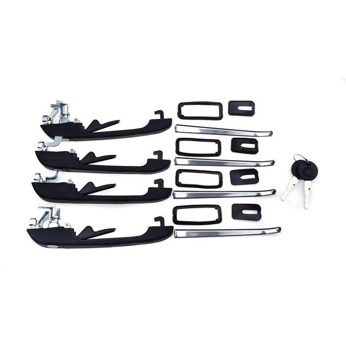 For VW Golf Jetta Rabbit Scirocco Exterior Outer Door Handles 4PCS FL FR RL RR
