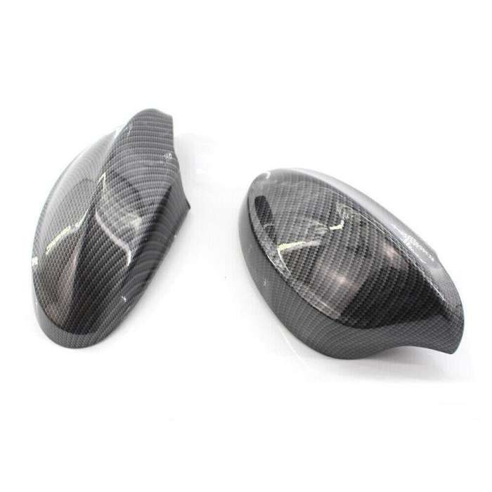 1 Pair Car Carbon Fiber Side Mirror Cover Cap Set For 05-07 BMW E90 Add On Style