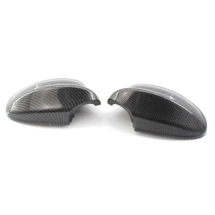 1 Pair Car Carbon Fiber Side Mirror Cover Cap Set For 05-07 BMW E90 Add On Style