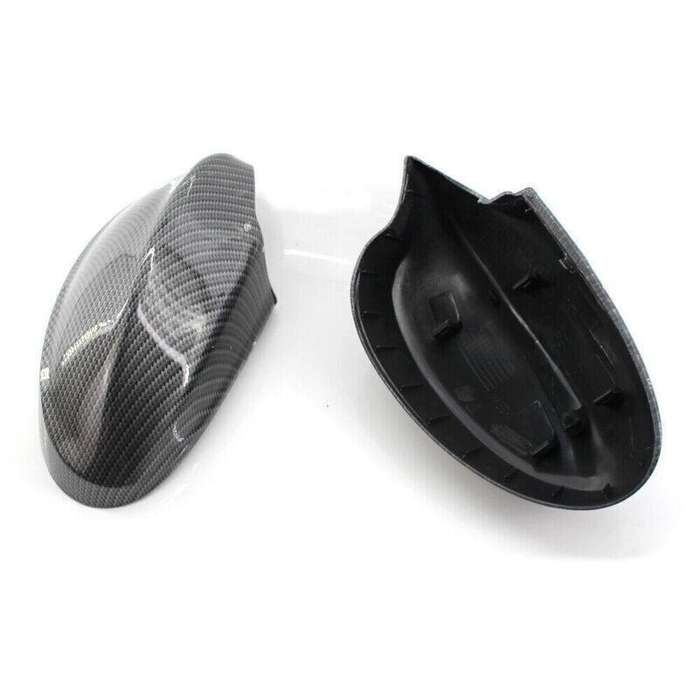 1 Pair Car Carbon Fiber Side Mirror Cover Cap Set For 05-07 BMW E90 Add On Style