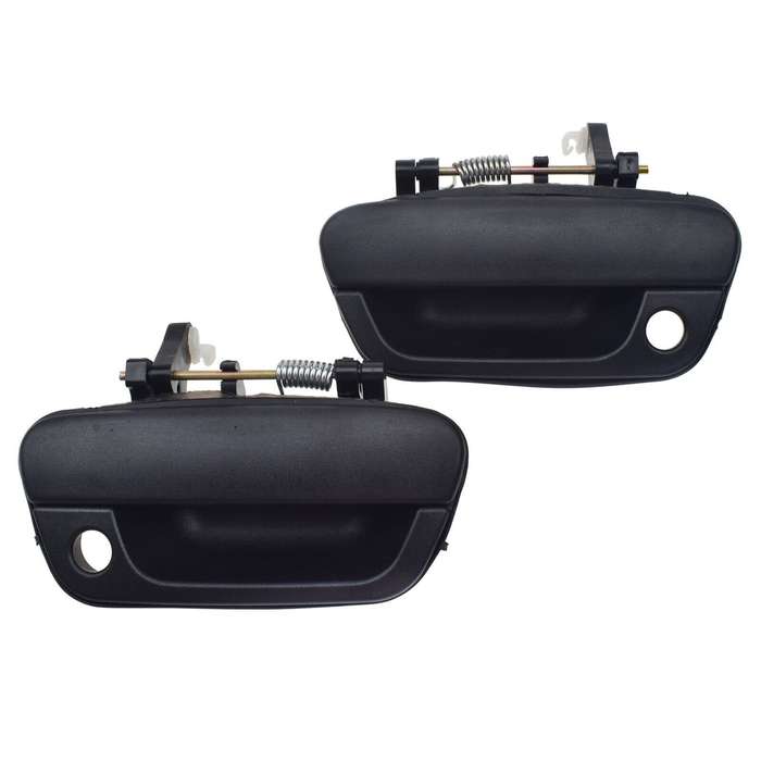 Front Left &amp; Right Exterior Door Handles Black 2PCS For Chevrolet Spark 2013-15