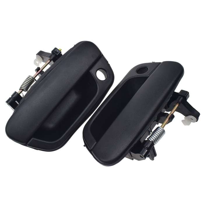 Front Left &amp; Right Exterior Door Handles Black 2PCS For Chevrolet Spark 2013-15
