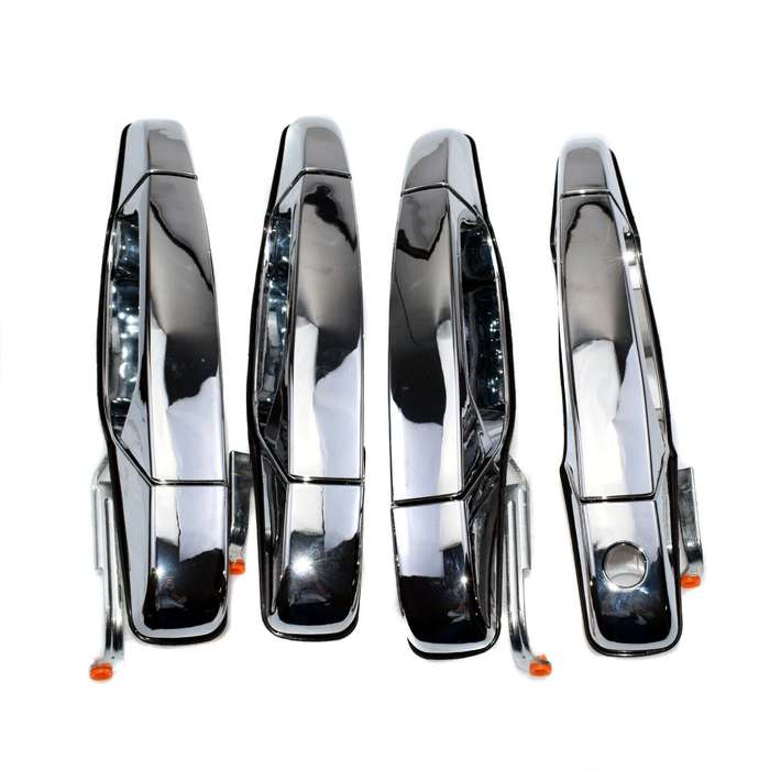 Outside Chrome Door Handles Set 4Pcs For Chevrolet Tahoe Silverado GMC Sierra