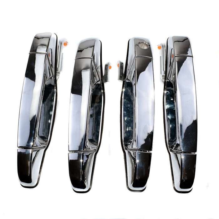 Outside Chrome Door Handles Set 4Pcs For Chevrolet Tahoe Silverado GMC Sierra