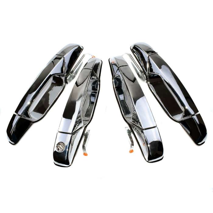 Outside Chrome Door Handles Set 4Pcs For Chevrolet Tahoe Silverado GMC Sierra