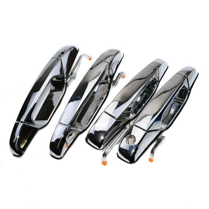 Outside Chrome Door Handles Set 4Pcs For Chevrolet Tahoe Silverado GMC Sierra