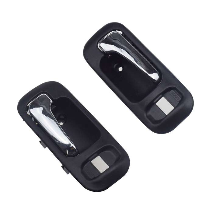 A Pair Chrome Black Inside Door Handles Rear Left &amp; Right For Honda CR-V Odyssey