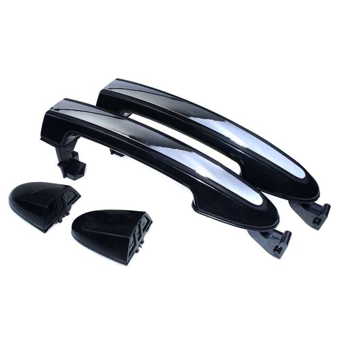 Outside Door Handle Chrome Pair Rear Left &amp; Right For Hyundai Santa Fe 2007-2012