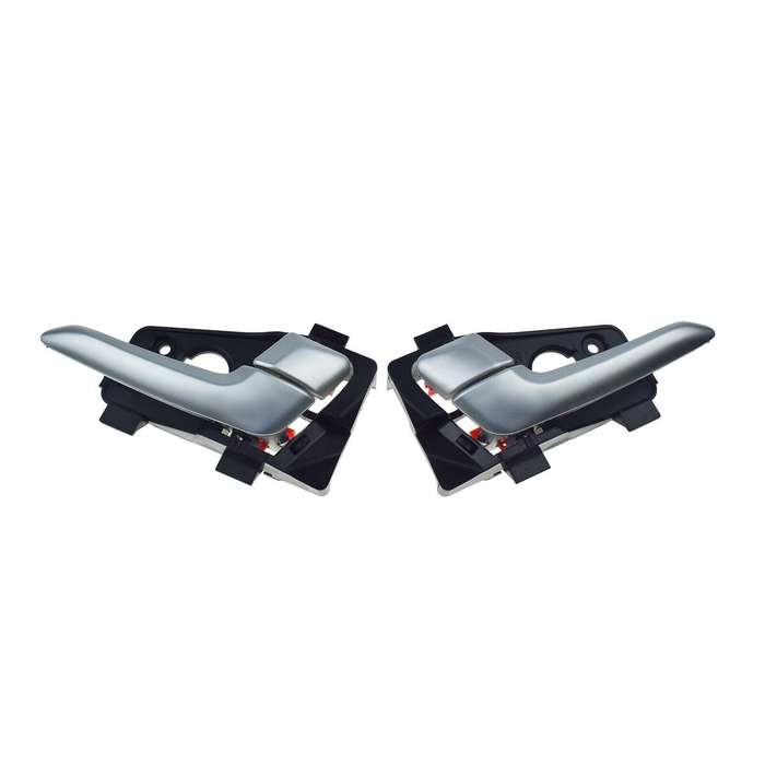 Rear Left &amp; Right Interior Door Handles Silver Pair For Kia Picanto 2011-2016