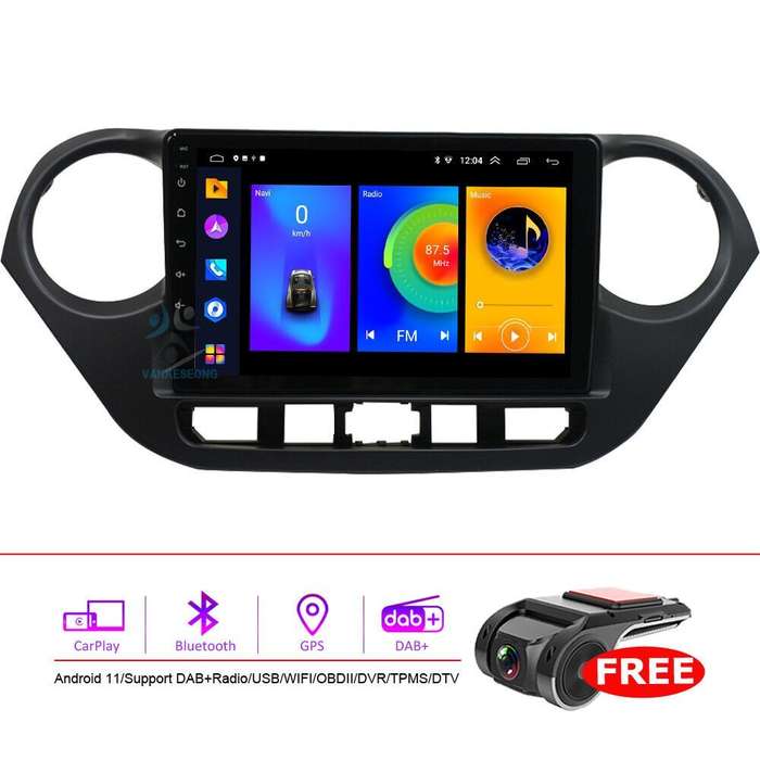 For Hyundai i10 2013-2016 Touch Screen Car Radio Head Unit GPS Wifi BT USB +DVR