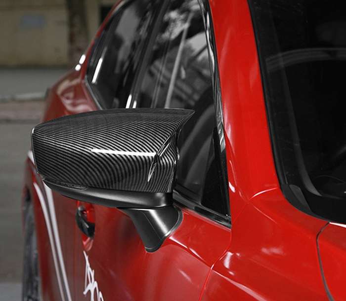 For Mazda 6 Atenza 2018-2021 Carbon Fiber Horn Side Rear View Mirror Cover Trim