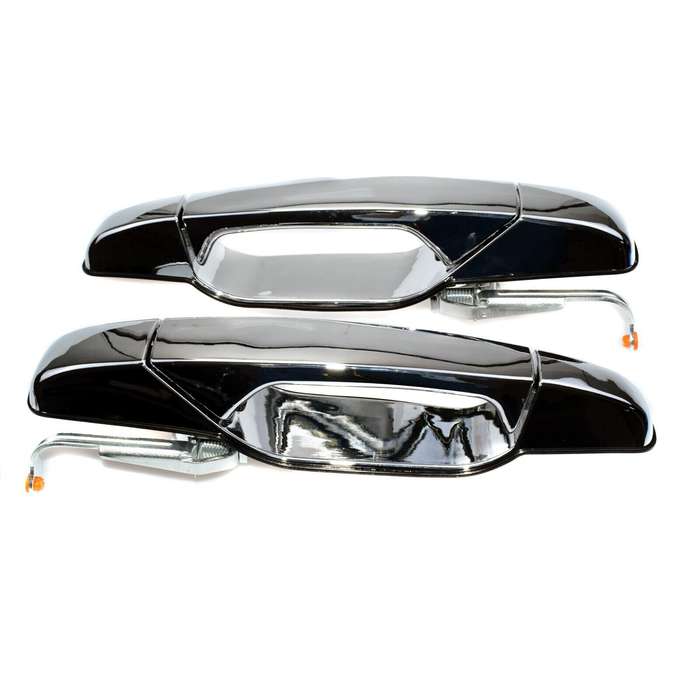 Outside Chrome Door Handles Rear L &amp; R For Chevrolet Tahoe Silverado GMC Sierra
