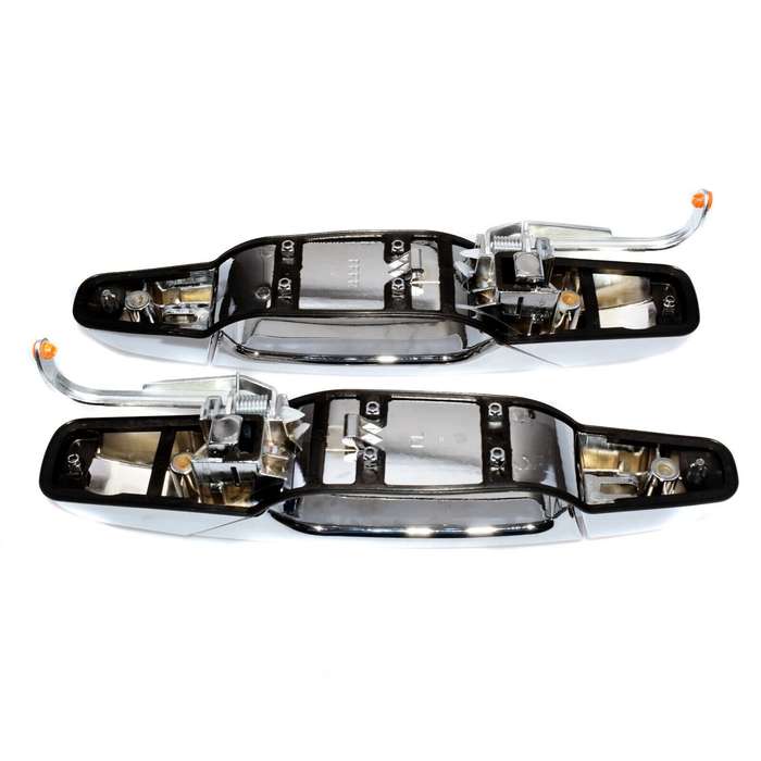 Outside Chrome Door Handles Rear L &amp; R For Chevrolet Tahoe Silverado GMC Sierra