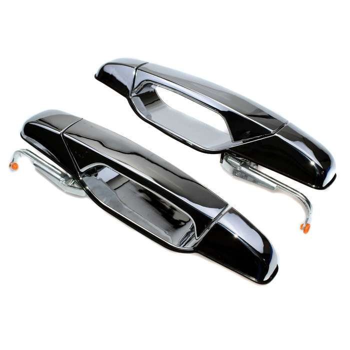 Outside Chrome Door Handles Rear L &amp; R For Chevrolet Tahoe Silverado GMC Sierra