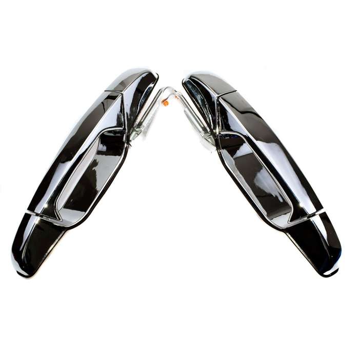 Outside Chrome Door Handles Rear L &amp; R For Chevrolet Tahoe Silverado GMC Sierra